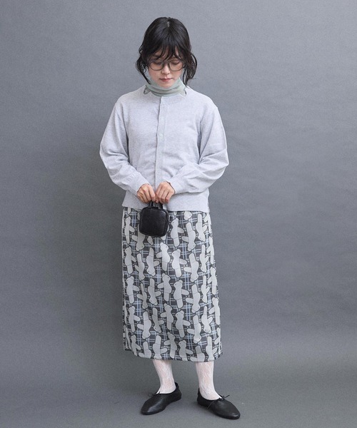 I am I in fact...(アイアムアイインファクト)の「BEAR PATTERN JQ スカート(スカート・レディース・グレー/ベージュ・FREE)」の19枚目の写真