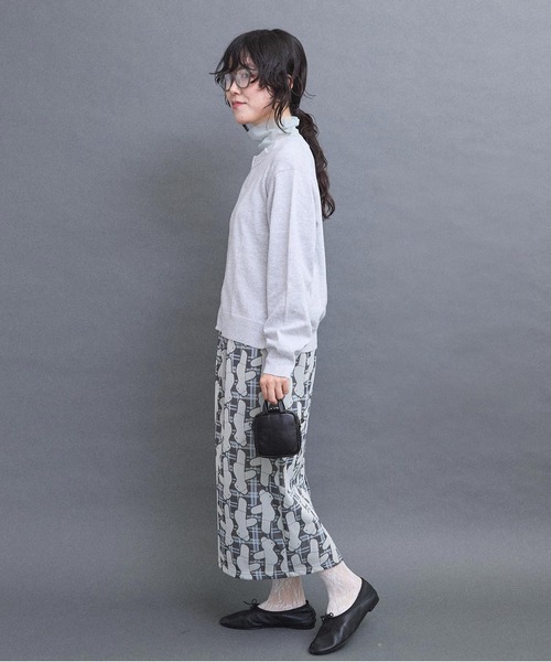 I am I in fact...(アイアムアイインファクト)の「BEAR PATTERN JQ スカート(スカート・レディース・グレー/ベージュ・FREE)」の20枚目の写真