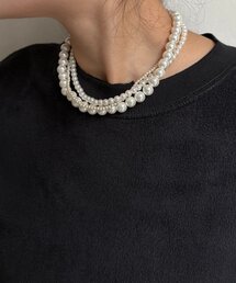 DouDou（ドゥドゥ）の「マグネット3連パールネックレス（ネックレス）」
