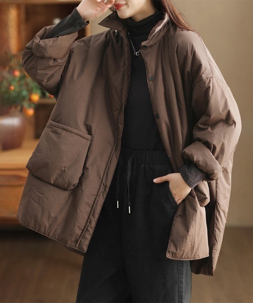 セール】スタンドカラーオーバーサイズジャケット（ブルゾン）｜ONEP