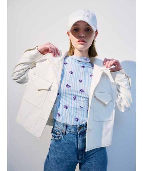 TOSE(トセ)の「フローラルプリントシャーリングロングスリーブTシャツ(Tシャツ/カットソー・レディース・その他・FREE)」の3枚目の写真