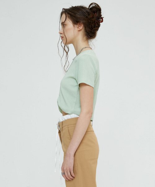 SPERONE WOMEN(スペローネウーマン)の「ツイストクロップトップ(ミント)(Tシャツ/カットソー・レディース・その他・FREE)」の3枚目の写真