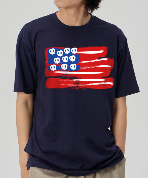 BY.L(バイエル)の「プレッツェルフラッグ半袖Tシャツネイビー(Tシャツ/カットソー・メンズ・その他・MEDIUM/LARGE/X-LARGE)」の2枚目の写真