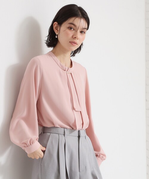 THE SHOP TK （ザ ショップ ティーケー ）の「バー付きラッフルタイブラウス（シャツ/ブラウス・レディース・オフホワイト・12/13）」の11枚目の写真