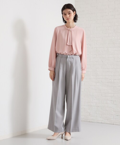 THE SHOP TK （ザ ショップ ティーケー ）の「バー付きラッフルタイブラウス（シャツ/ブラウス・レディース・オフホワイト・12/13）」の12枚目の写真