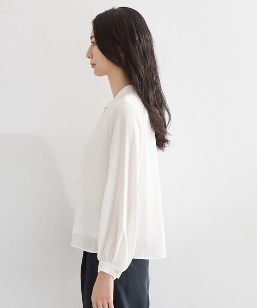 THE SHOP TK （ザ ショップ ティーケー ）の「バー付きラッフルタイブラウス（シャツ/ブラウス・レディース・オフホワイト・12/13）」の15枚目の写真