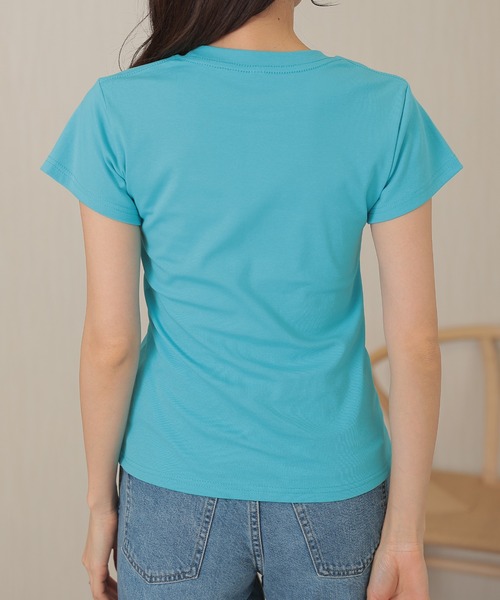 DAYRA(デイラ)の「コットン クルーネック ベーシック 半袖 Tシャツ(Tシャツ/カットソー・レディース・グリーン/ブルー・XL/M)」の8枚目の写真