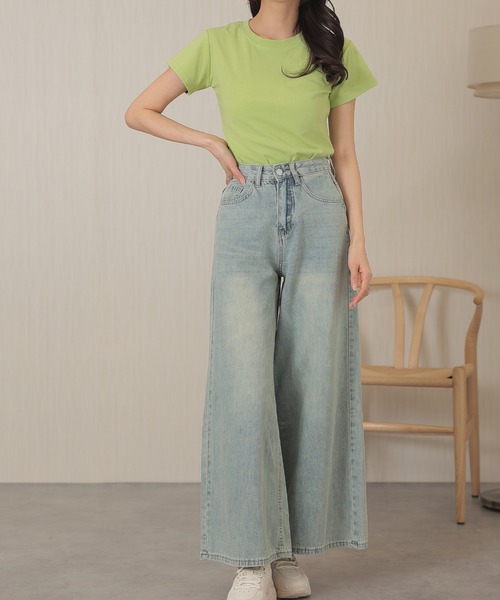 DAYRA(デイラ)の「コットン クルーネック ベーシック 半袖 Tシャツ(Tシャツ/カットソー・レディース・グリーン/ブルー・XL/M)」の14枚目の写真