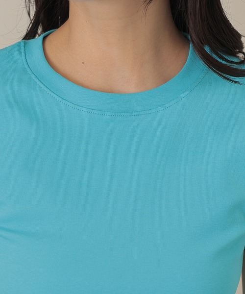 DAYRA(デイラ)の「コットン クルーネック ベーシック 半袖 Tシャツ(Tシャツ/カットソー・レディース・グリーン/ブルー・XL/M)」の15枚目の写真