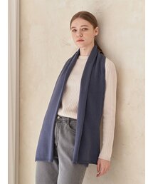 DAL（ダル）の「プレミアムカシミヤ100 ニットショール ブルー マフラー（マフラー）」