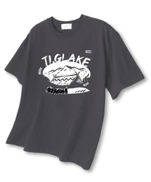 キャンピングナイフ オーバーサイズ 半袖Tシャツ ダークグレー
