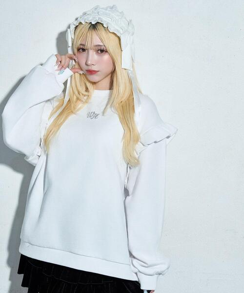 Whinny(ホワイニー)の「Whinny/海の中のプリンセスすうぇ(スウェット・レディース・サックスブルー/ブラック/ホワイト・FREE)」の11枚目の写真