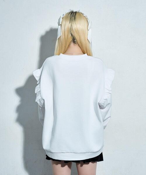 Whinny(ホワイニー)の「Whinny/海の中のプリンセスすうぇ(スウェット・レディース・サックスブルー/ブラック/ホワイト・FREE)」の17枚目の写真