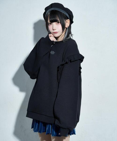 Whinny(ホワイニー)の「Whinny/海の中のプリンセスすうぇ(スウェット・レディース・サックスブルー/ブラック/ホワイト・FREE)」の19枚目の写真