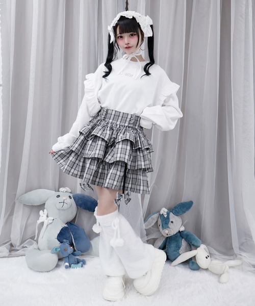 Whinny(ホワイニー)の「Whinny/海の中のプリンセスすうぇ(スウェット・レディース・サックスブルー/ブラック/ホワイト・FREE)」の4枚目の写真