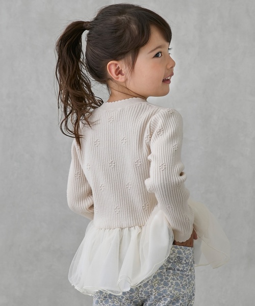 petit main(プティマイン)の「【フワもちっと】ニットペプラムチュールチュニック(チュニック・キッズ・ピンク/チャコール/アイボリー・80cm/90cm/120cm/110cm/100cm/130cm)」の19枚目の写真