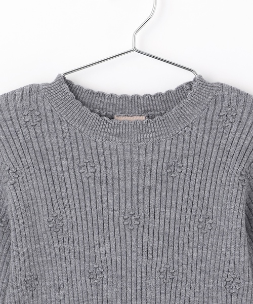 petit main(プティマイン)の「【フワもちっと】ニットペプラムチュールチュニック(チュニック・キッズ・ピンク/チャコール/アイボリー・80cm/90cm/120cm/110cm/100cm/130cm)」の12枚目の写真