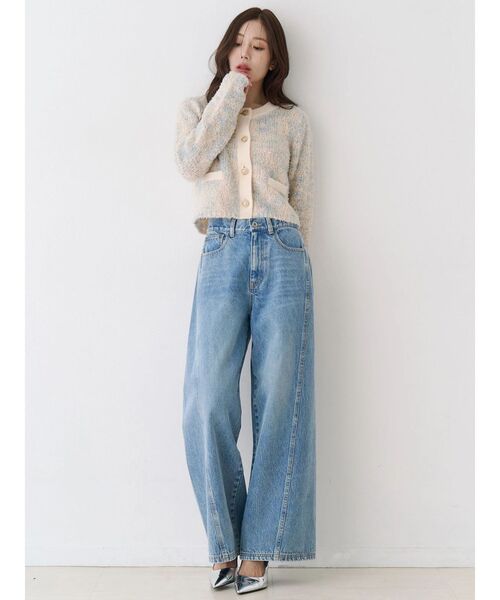 CALNAMUR(カルナムール)の「バックデザインワイドデニム(その他パンツ・レディース・ブラック/ブルー・SMALL/MEDIUM)」の3枚目の写真