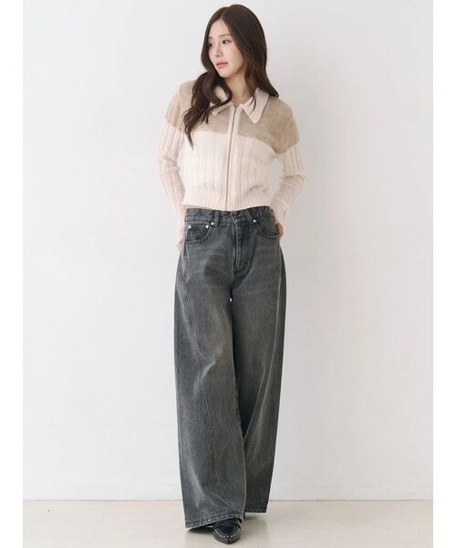 CALNAMUR(カルナムール)の「バックデザインワイドデニム(その他パンツ・レディース・ブラック/ブルー・SMALL/MEDIUM)」の17枚目の写真