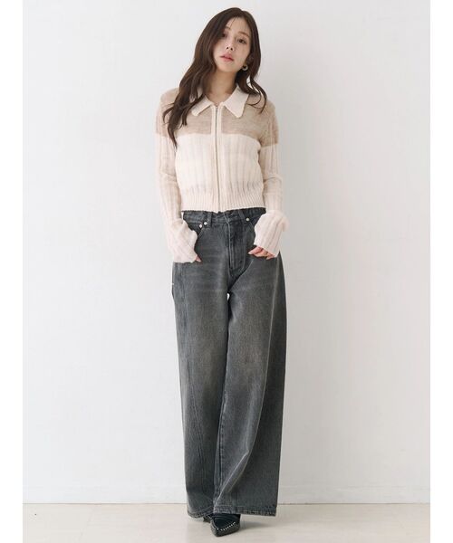 CALNAMUR(カルナムール)の「バックデザインワイドデニム(その他パンツ・レディース・ブラック/ブルー・SMALL/MEDIUM)」の18枚目の写真