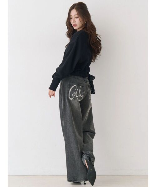 CALNAMUR(カルナムール)の「バックデザインワイドデニム(その他パンツ・レディース・ブラック/ブルー・SMALL/MEDIUM)」の19枚目の写真