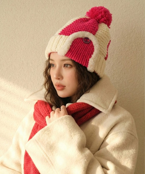 ニット帽 フライトキャップ 帽子 レディース（ニットキャップ/ビーニー