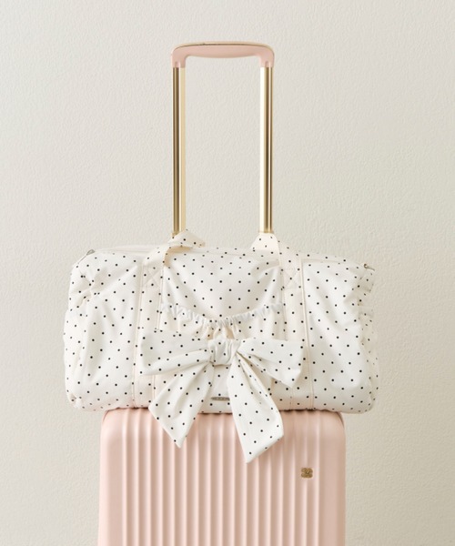 OLIVE des OLIVE(オリーブデオリーブ)の「【ショルダー付】BIGリボンキャリーオンボストンバッグ(ボストンバッグ・レディース・ブラック/サックスブルー/ピンク/ミント/イエロー/オフホワイト/グレー・FREE)」の1枚目の写真