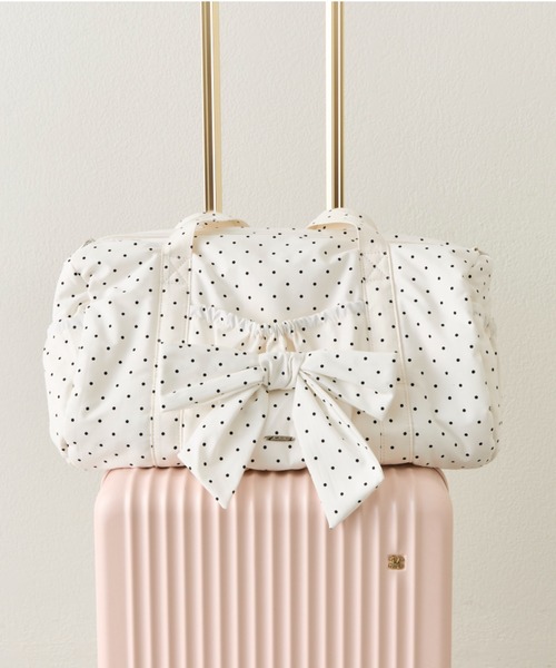 OLIVE des OLIVE(オリーブデオリーブ)の「【ショルダー付】BIGリボンキャリーオンボストンバッグ(ボストンバッグ・レディース・ブラック/サックスブルー/ピンク/ミント/イエロー/オフホワイト/グレー・FREE)」の9枚目の写真