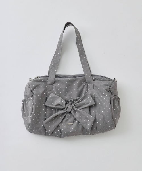 OLIVE des OLIVE(オリーブデオリーブ)の「【ショルダー付】BIGリボンキャリーオンボストンバッグ(ボストンバッグ・レディース・ブラック/サックスブルー/ピンク/ミント/イエロー/オフホワイト/グレー・FREE)」の13枚目の写真