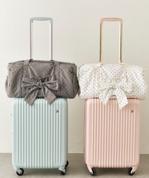 OLIVE des OLIVE(オリーブデオリーブ)の「【ショルダー付】BIGリボンキャリーオンボストンバッグ(ボストンバッグ・レディース・ブラック/サックスブルー/ピンク/ミント/イエロー/オフホワイト/グレー・FREE)」の17枚目の写真