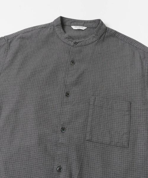 URBAN RESEARCH DOORS(アーバンリサーチドアーズ)の「防シワ起毛ネルバンドカラーシャツ(シャツ/ブラウス・メンズ・チェック/モカ/ブラック系その他/チャコールグレー・LARGE/MEDIUM)」の8枚目の写真