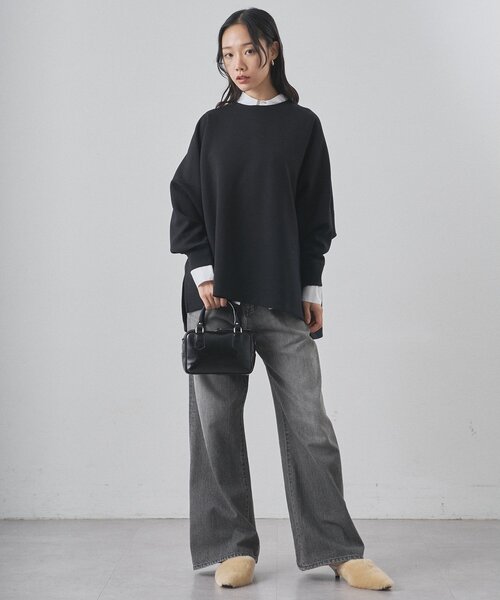 Whim Gazette（ウィムガゼット）の「ダブルエアープルオーバー（Tシャツ/カットソー・レディース・オフホワイト/ブラック・FREE）」の9枚目の写真