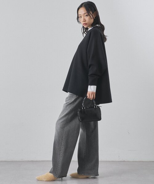 Whim Gazette（ウィムガゼット）の「ダブルエアープルオーバー（Tシャツ/カットソー・レディース・オフホワイト/ブラック・FREE）」の12枚目の写真