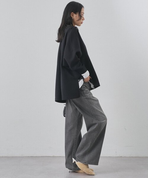 Whim Gazette（ウィムガゼット）の「ダブルエアープルオーバー（Tシャツ/カットソー・レディース・オフホワイト/ブラック・FREE）」の16枚目の写真