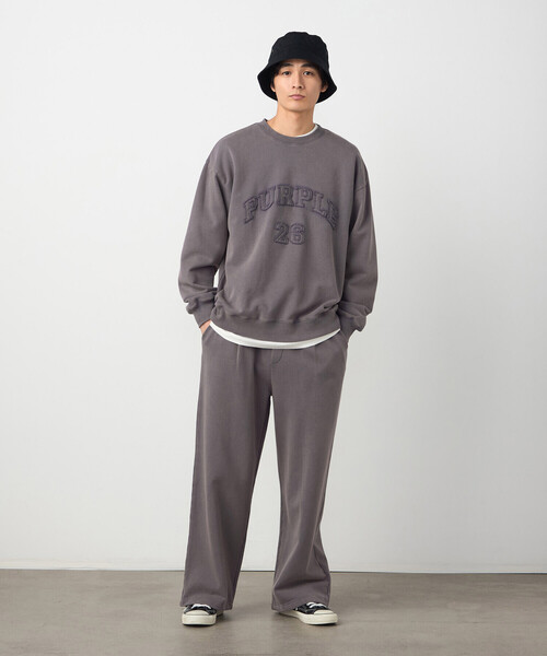 Purple&Yellow（パープルアンドイエロー）の「フロスト裏毛ワイドパンツ（その他パンツ・メンズ・ブラック/パープル・SMALL/X-SMALL/LARGE/MEDIUM）」の3枚目の写真