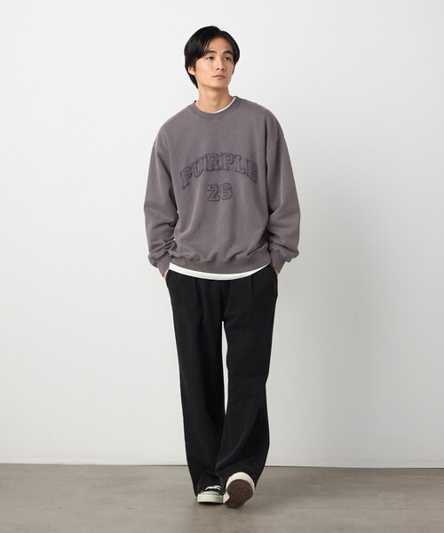Purple&Yellow（パープルアンドイエロー）の「フロスト裏毛ワイドパンツ（その他パンツ・メンズ・ブラック/パープル・SMALL/X-SMALL/LARGE/MEDIUM）」の9枚目の写真
