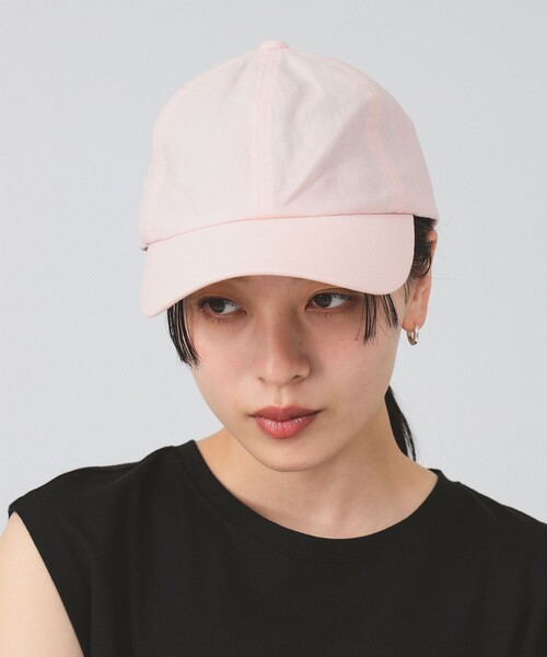 Ray BEAMS(レイビームス)の「6パネル リネン キャップ 26SS 日除け 紫外線対策 麻素材 夏 レジャー アウトドア フェス(キャップ・レディース・ベージュ/ダークブラウン/ピンク・ONE SIZE)」の3枚目の写真