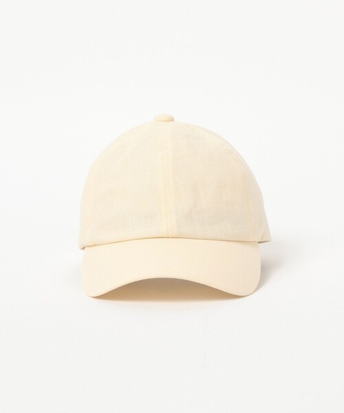 Ray BEAMS(レイビームス)の「6パネル リネン キャップ 26SS 日除け 紫外線対策 麻素材 夏 レジャー アウトドア フェス(キャップ・レディース・ベージュ/ダークブラウン/ピンク・ONE SIZE)」の5枚目の写真