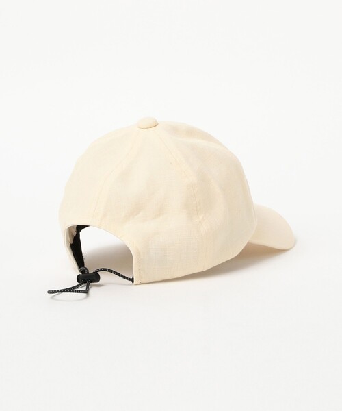 Ray BEAMS(レイビームス)の「6パネル リネン キャップ 26SS 日除け 紫外線対策 麻素材 夏 レジャー アウトドア フェス(キャップ・レディース・ベージュ/ダークブラウン/ピンク・ONE SIZE)」の6枚目の写真