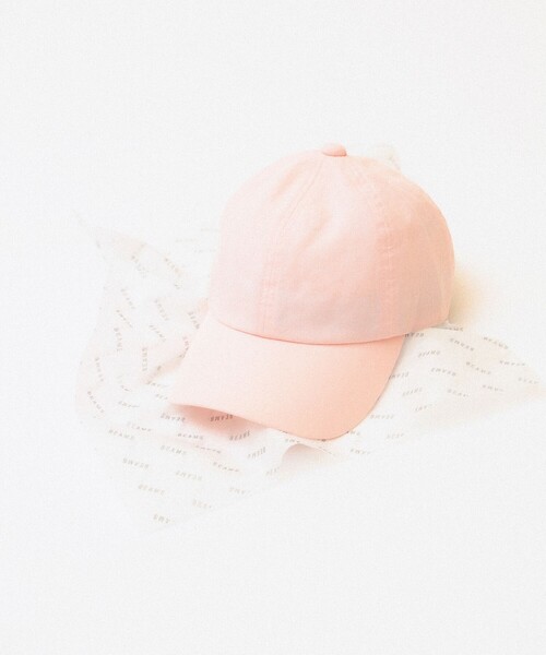 Ray BEAMS(レイビームス)の「6パネル リネン キャップ 26SS 日除け 紫外線対策 麻素材 夏 レジャー アウトドア フェス(キャップ・レディース・ベージュ/ダークブラウン/ピンク・ONE SIZE)」の8枚目の写真