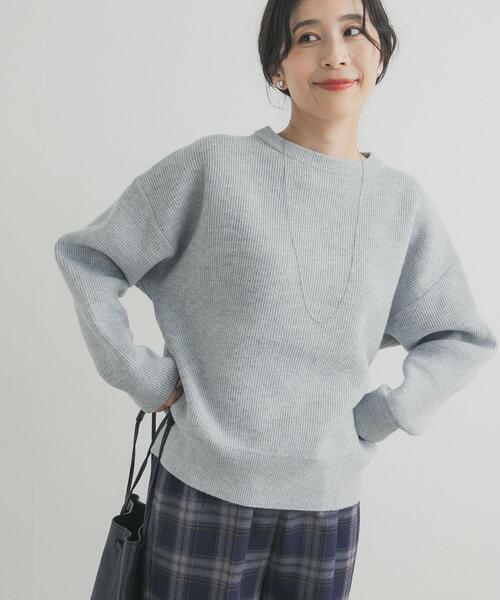 URBAN RESEARCH DOORS（アーバンリサーチドアーズ）の「針抜きダブルフェイスニット（ニット/セーター・レディース・ライトグレー/ピンク/オフホワイト・FREE）」の12枚目の写真