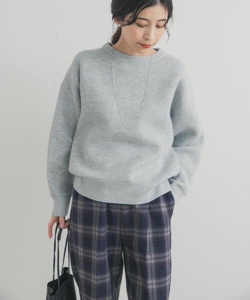 URBAN RESEARCH DOORS（アーバンリサーチドアーズ）の「針抜きダブルフェイスニット（ニット/セーター・レディース・ライトグレー/ピンク/オフホワイト・FREE）」の13枚目の写真