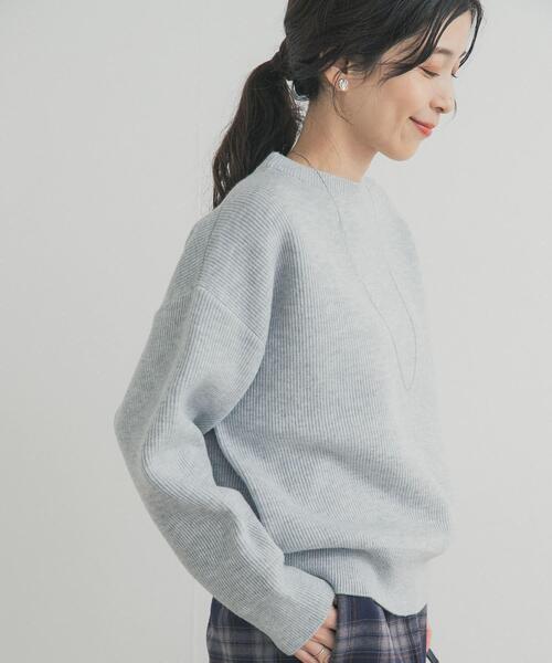 URBAN RESEARCH DOORS（アーバンリサーチドアーズ）の「針抜きダブルフェイスニット（ニット/セーター・レディース・ライトグレー/ピンク/オフホワイト・FREE）」の16枚目の写真