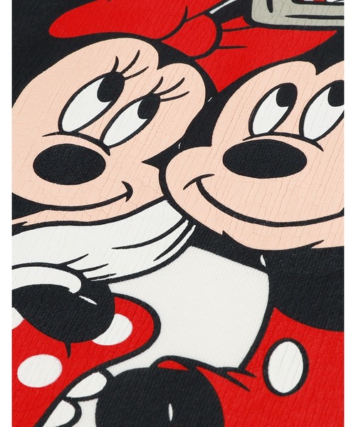 Little sunny bite(リトルサニーバイト)の「【little sunny bite Disney collection】micky & minnie selfie sweat top(スウェット・レディース・ブラック/ホワイト/ピンク・MEDIUM/SMALL)」の6枚目の写真