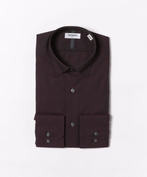 renoma HOMME(レノマオム)の「ワイシャツ メンズ イージーアイロン 綿混 スナップダウン 長袖 ビジネス ドレス NEWスタンダードフィット(ビジネスシャツ・メンズ・ボルドー・首回り41cm-裄丈86cm/首回り41cm-裄丈82cm/首回り39cm-裄丈84cm/首回り37cm-裄丈80cm/首回り39cm-裄丈80cm/首回り43cm-裄丈86cm/首回り43cm-裄丈82cm/首回り45cm-裄丈86cm)」の5枚目の写真