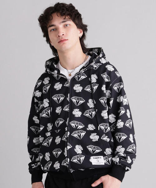BILLIONAIRE BOYS CLUB(ビリオネア・ボーイズ・クラブ)の「MANASTASHxBILLIONAIRE BOYS CLUB/ビリオネア・ボーイズ・クラブ/EMB LOGO ZIP HOODIE(パーカー・メンズ・グレー/ブラック・XL/S)」の3枚目の写真