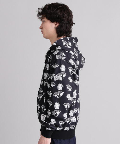 BILLIONAIRE BOYS CLUB(ビリオネア・ボーイズ・クラブ)の「MANASTASHxBILLIONAIRE BOYS CLUB/ビリオネア・ボーイズ・クラブ/EMB LOGO ZIP HOODIE(パーカー・メンズ・グレー/ブラック・XL/S)」の8枚目の写真
