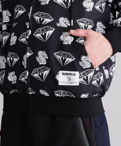 BILLIONAIRE BOYS CLUB(ビリオネア・ボーイズ・クラブ)の「MANASTASHxBILLIONAIRE BOYS CLUB/ビリオネア・ボーイズ・クラブ/EMB LOGO ZIP HOODIE(パーカー・メンズ・グレー/ブラック・XL/S)」の13枚目の写真