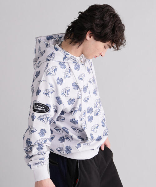 BILLIONAIRE BOYS CLUB(ビリオネア・ボーイズ・クラブ)の「MANASTASHxBILLIONAIRE BOYS CLUB/ビリオネア・ボーイズ・クラブ/EMB LOGO ZIP HOODIE(パーカー・メンズ・グレー/ブラック・XL/S)」の18枚目の写真