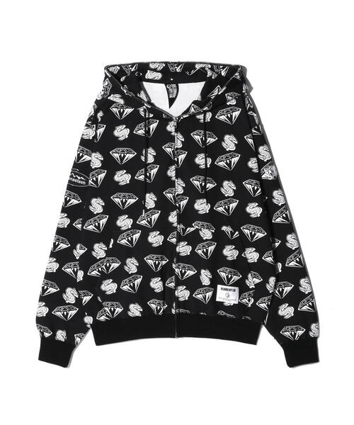 BILLIONAIRE BOYS CLUB(ビリオネア・ボーイズ・クラブ)の「MANASTASHxBILLIONAIRE BOYS CLUB/ビリオネア・ボーイズ・クラブ/EMB LOGO ZIP HOODIE(パーカー・メンズ・グレー/ブラック・XL/S)」の2枚目の写真